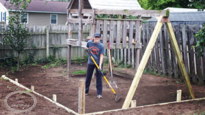 Playset Makeover Part 2: Building a Retaining Wall