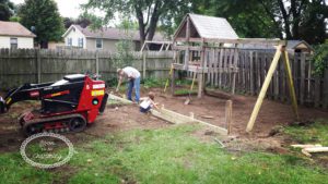 Playset Makeover Part 2: Building a Retaining Wall