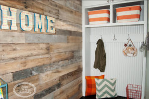 Creating a Mudroom Part 2: Pallet Wall and Final Reveal
