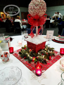 Peppermint Topiary Centerpiece