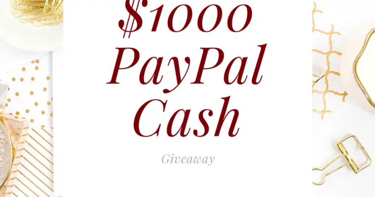 $1000 PayPal Cash Giveaway!!