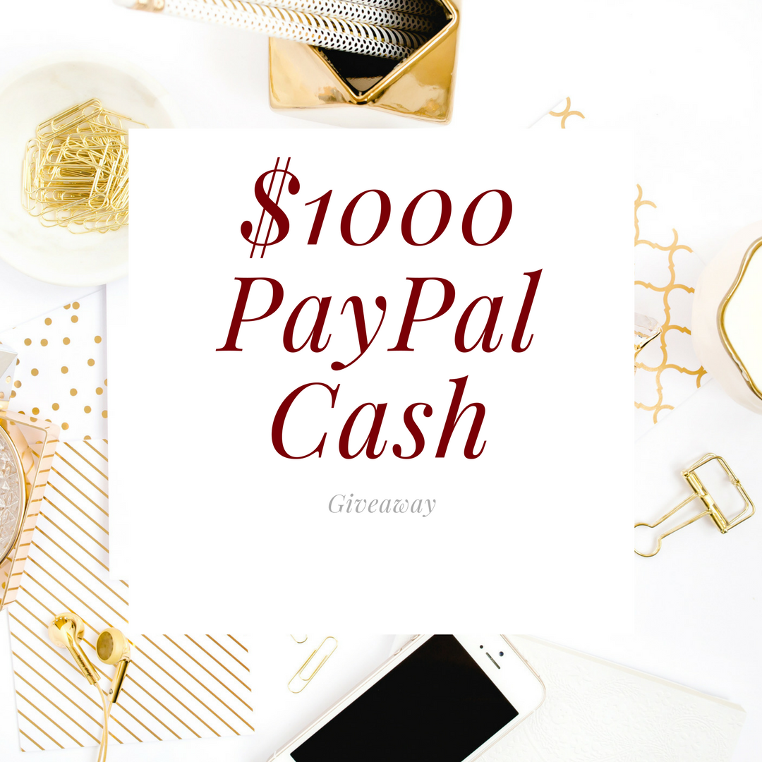 $1000 PayPal Cash Giveaway!!