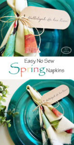 Easy No Sew Spring Napkins