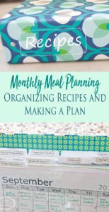 Monthly Meal Planning