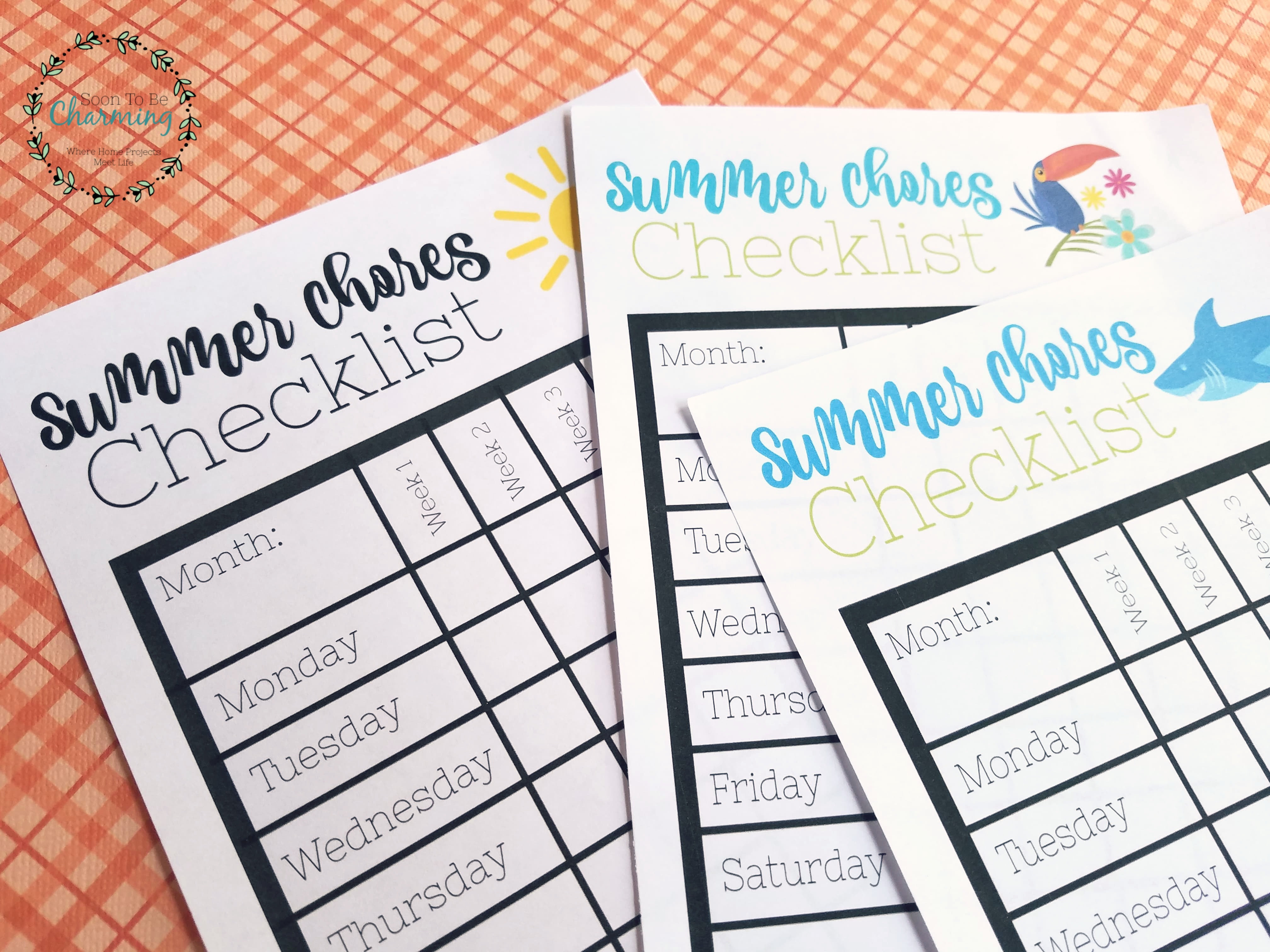 Summer Chores Checklist with Free Printable