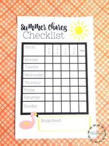 Summer Chores Checklist