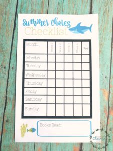 Summer Chores Checklist