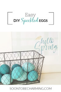 DIY speckled eggs