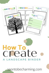 How To Create A Landscape Binder