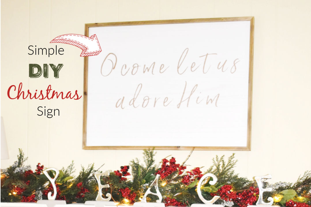 Simple DIY Christmas Sign