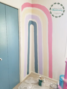 painting rainbow wall